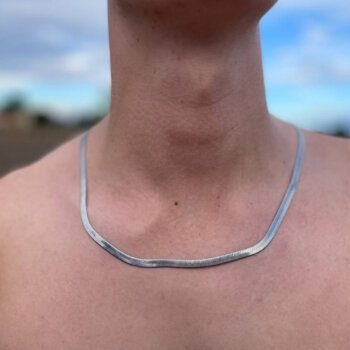 Silver Flat Snake Chain