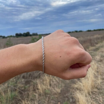 Silver Rope Bracelet